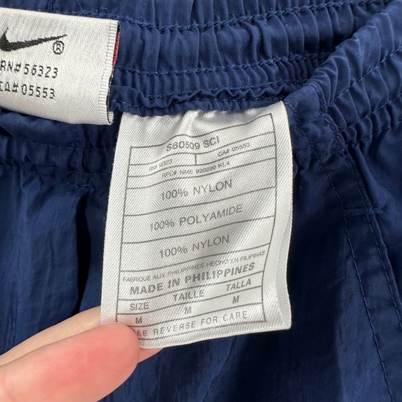 Nike Blue Elastic Waist Zip Ankle Windbreaker Activewear Joggers Size Medium - Picture 8 of 12
